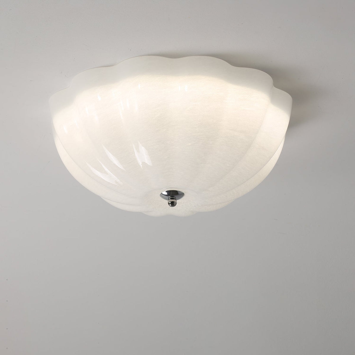 Candeeiro de teto de vidro com concha de ópala moderno minimalista Uphaara