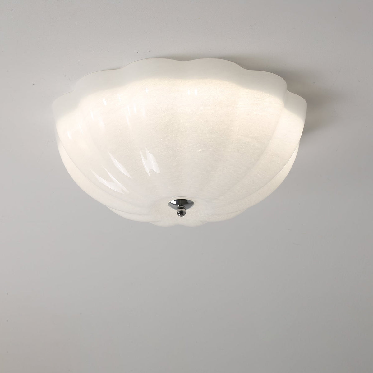 Candeeiro de teto de vidro com concha de ópala moderno minimalista Uphaara