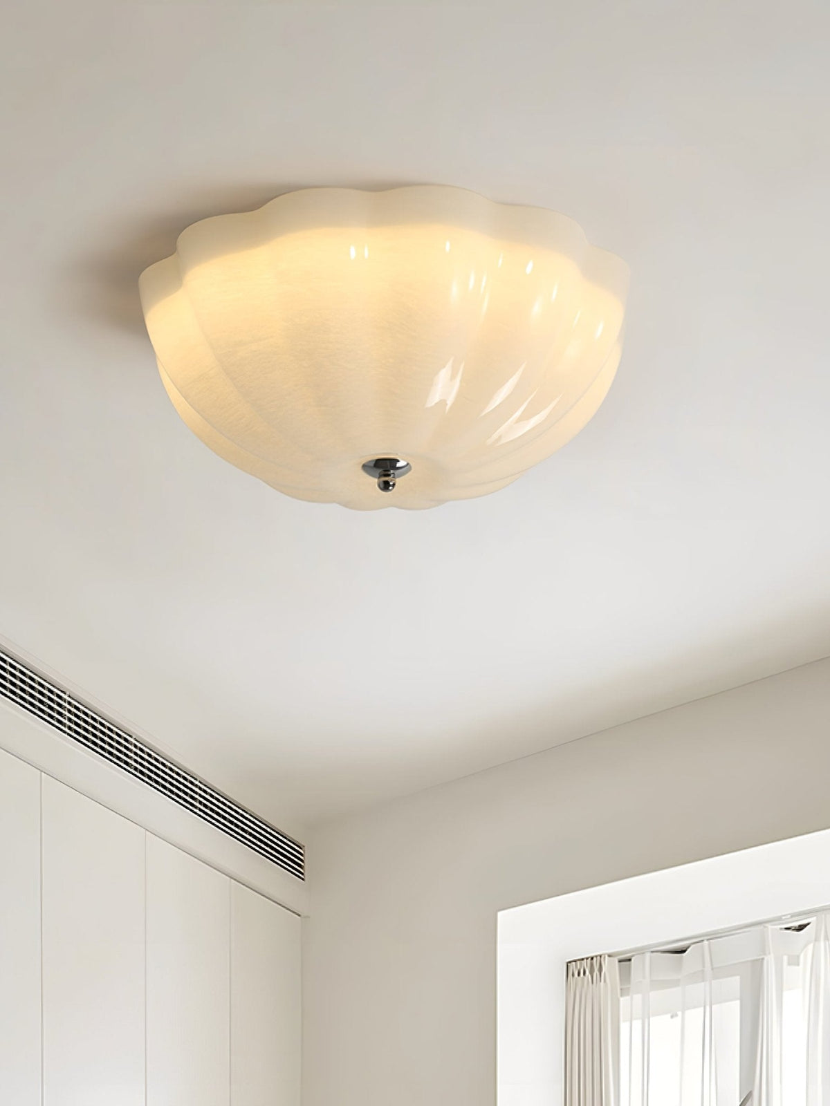 Candeeiro de teto de vidro com concha de ópala moderno minimalista Uphaara