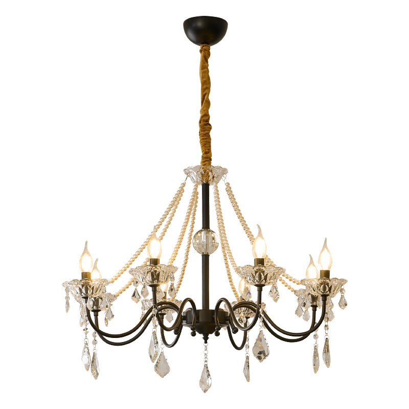 Candelabro Nymiran clássico pós-moderno de luxo em cristal