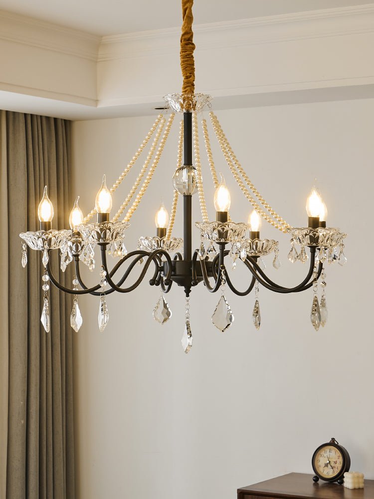 Candelabro Nymiran clássico pós-moderno de luxo em cristal