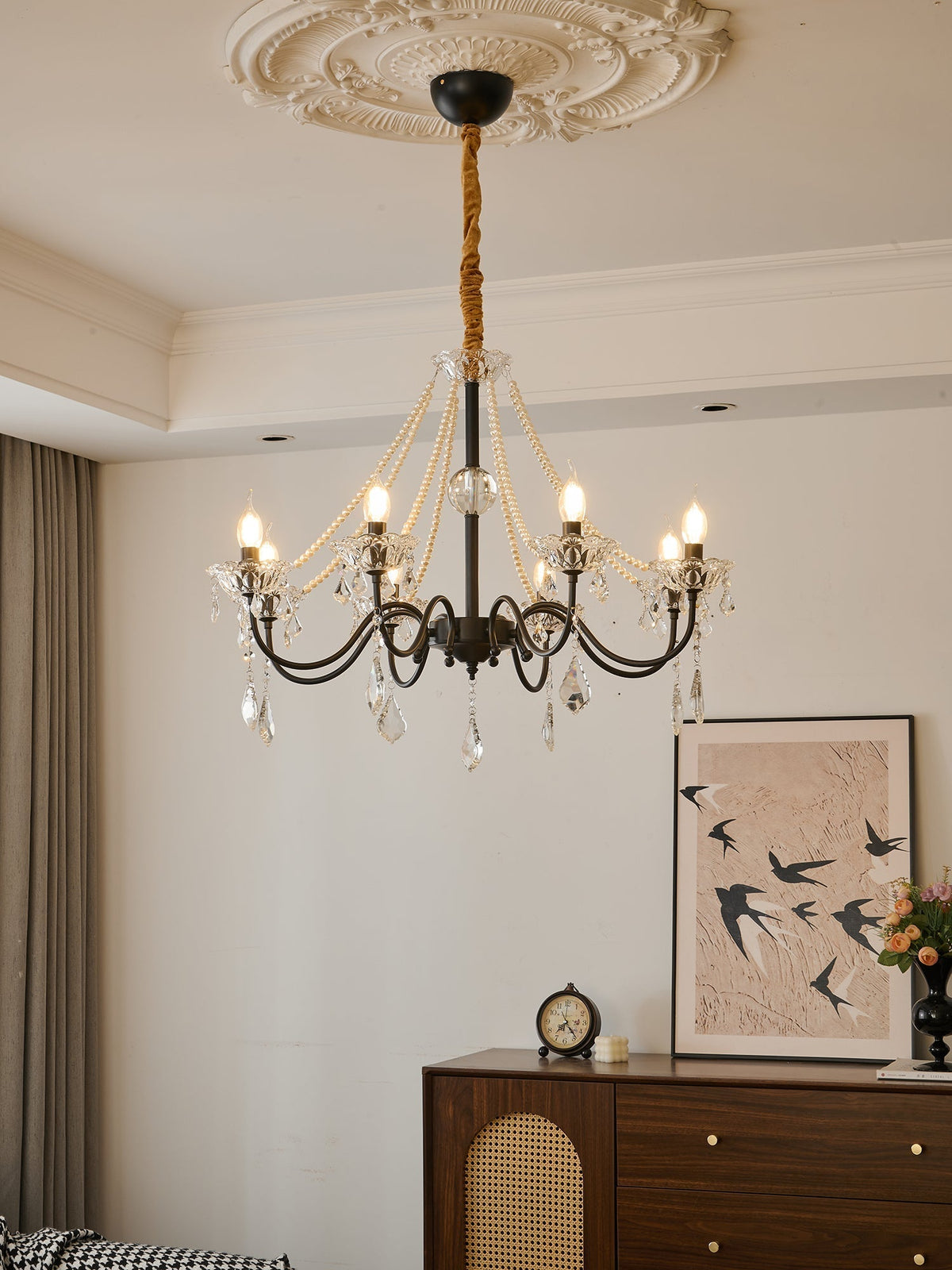 Candelabro Nymiran clássico pós-moderno de luxo em cristal