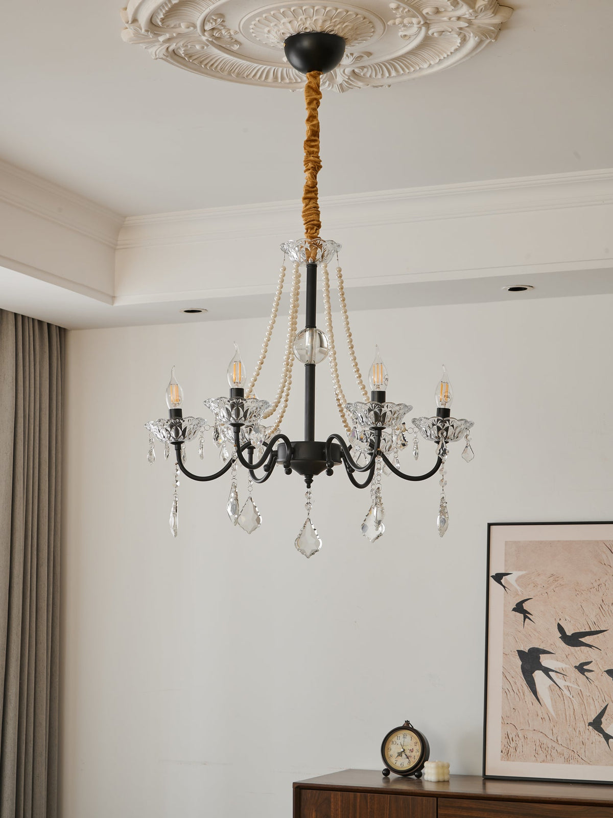 Candelabro Nymiran clássico pós-moderno de luxo em cristal