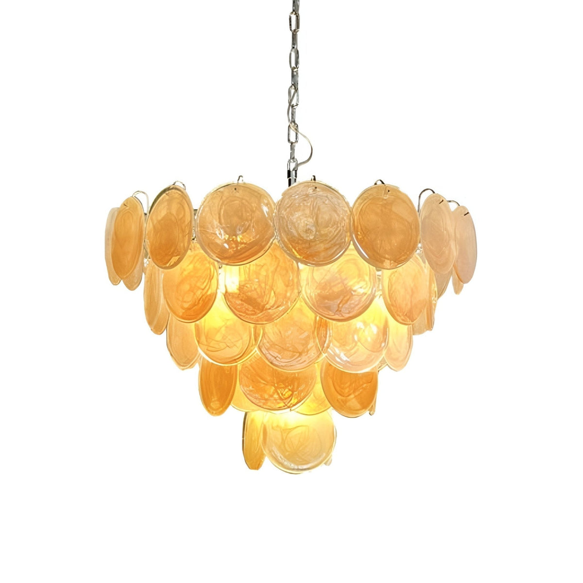 Celisira lysekrone med skive af Murano-glas i klassisk stil