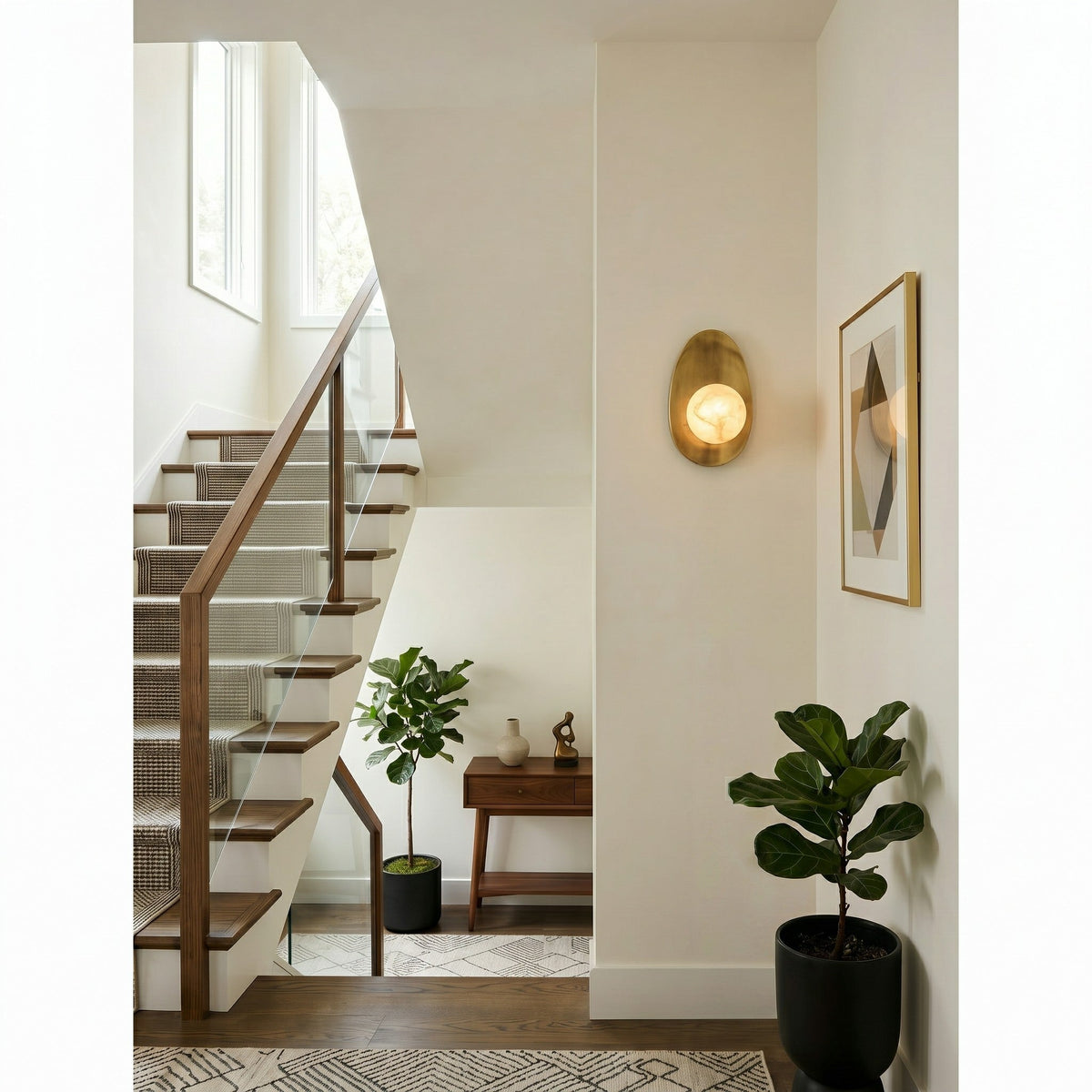 Orlisse vägglampa i alabaster