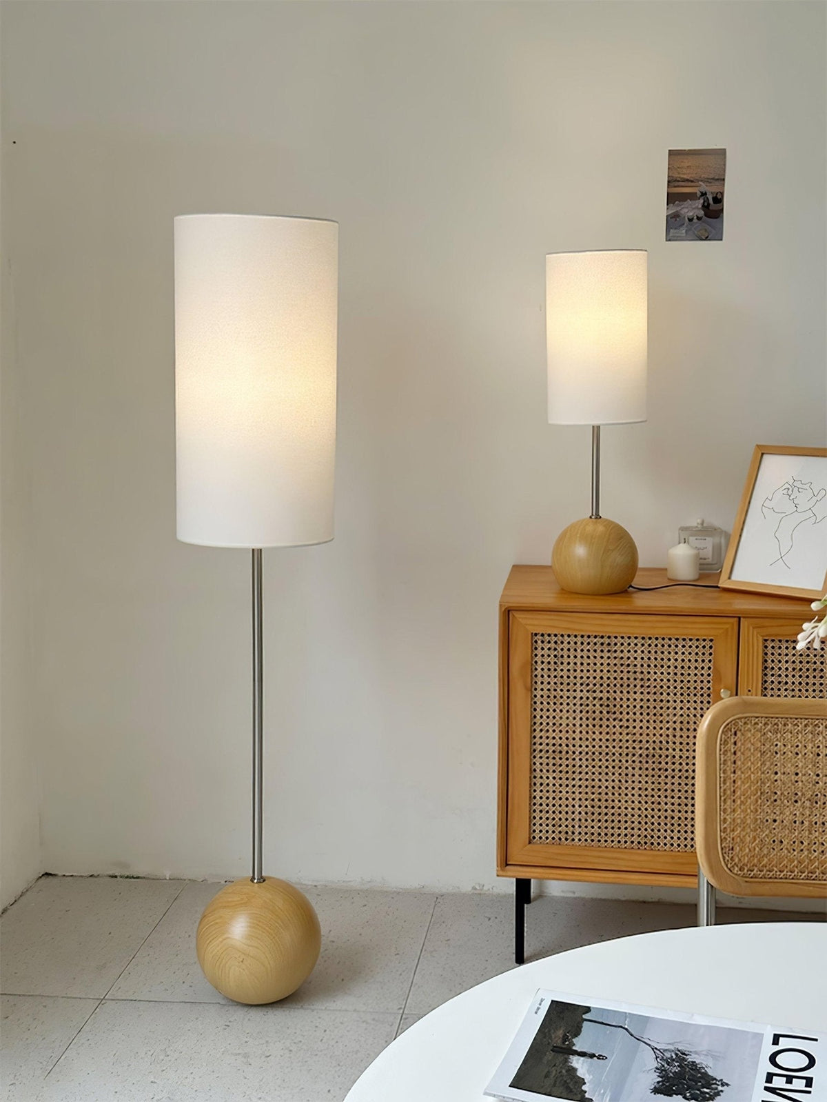 Cephaor modern golvlampa i tyg