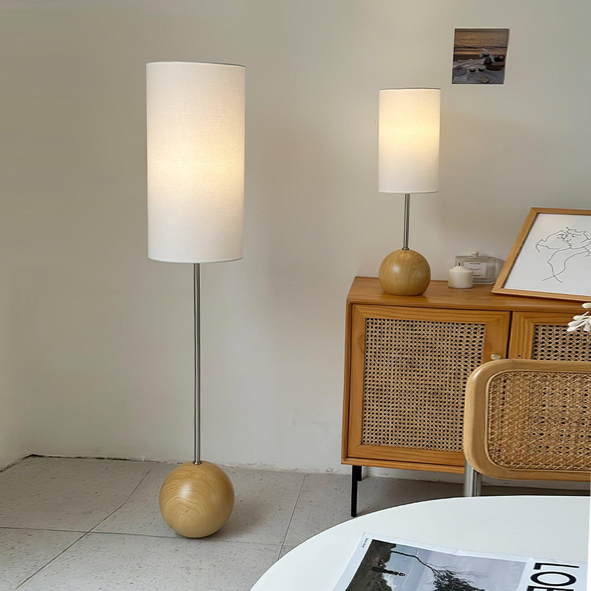 Cephaor modern golvlampa i tyg