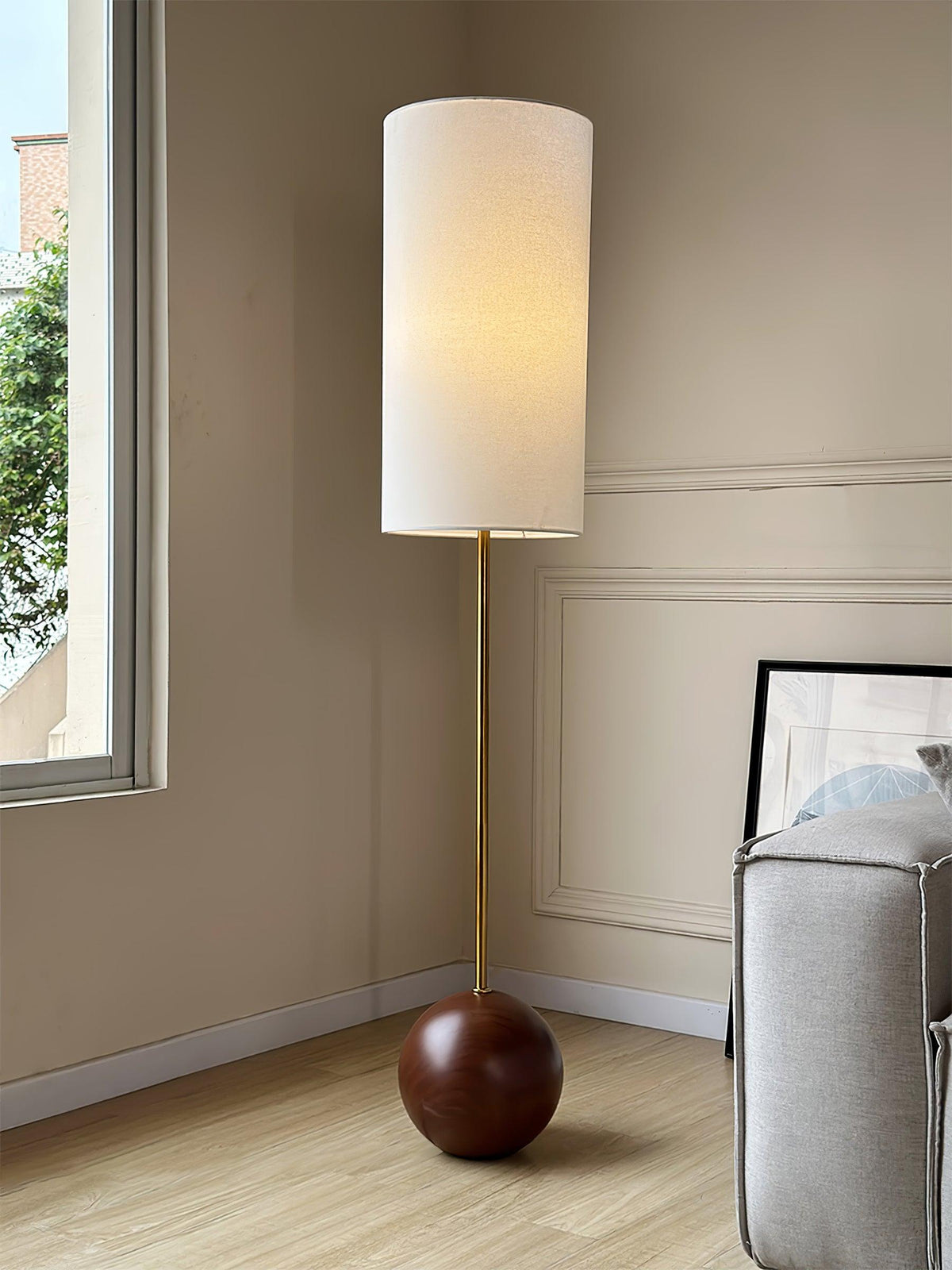 Cephaor modern golvlampa i tyg
