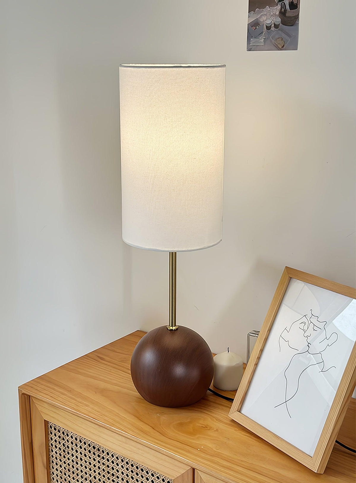 Sylivira bordlampe med trækugle