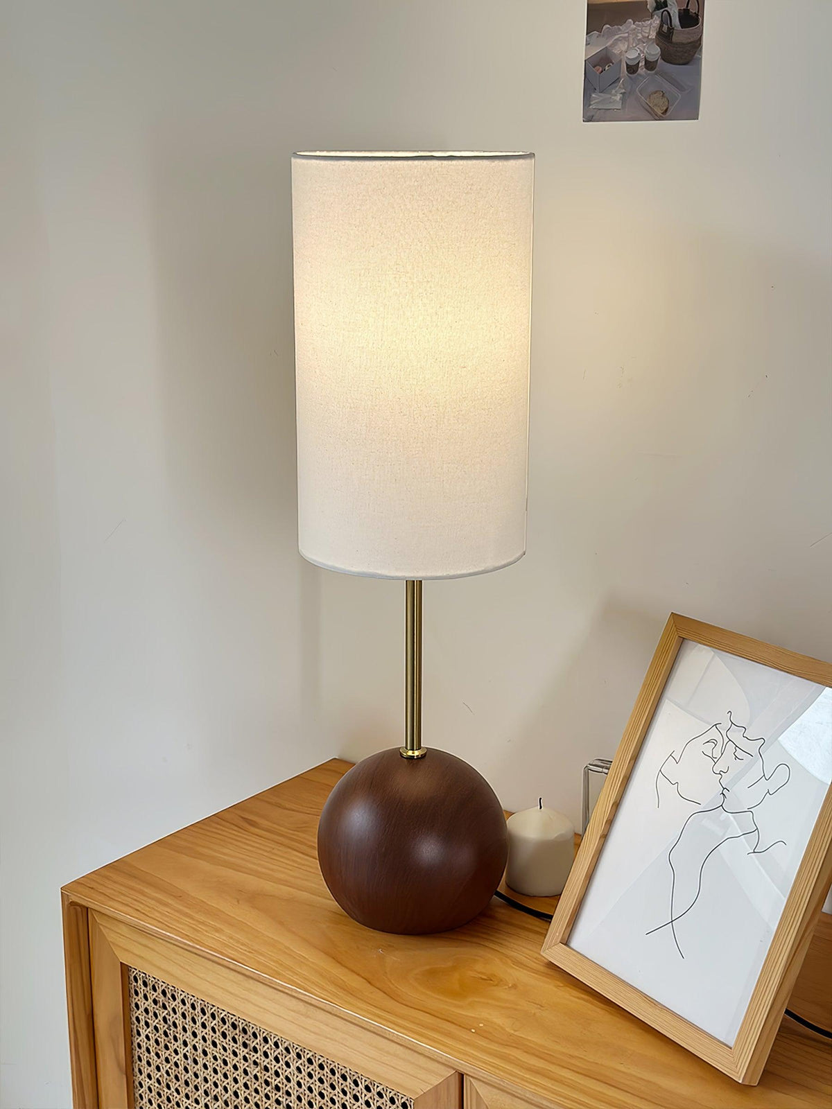 Sylivira bordlampe med trækugle