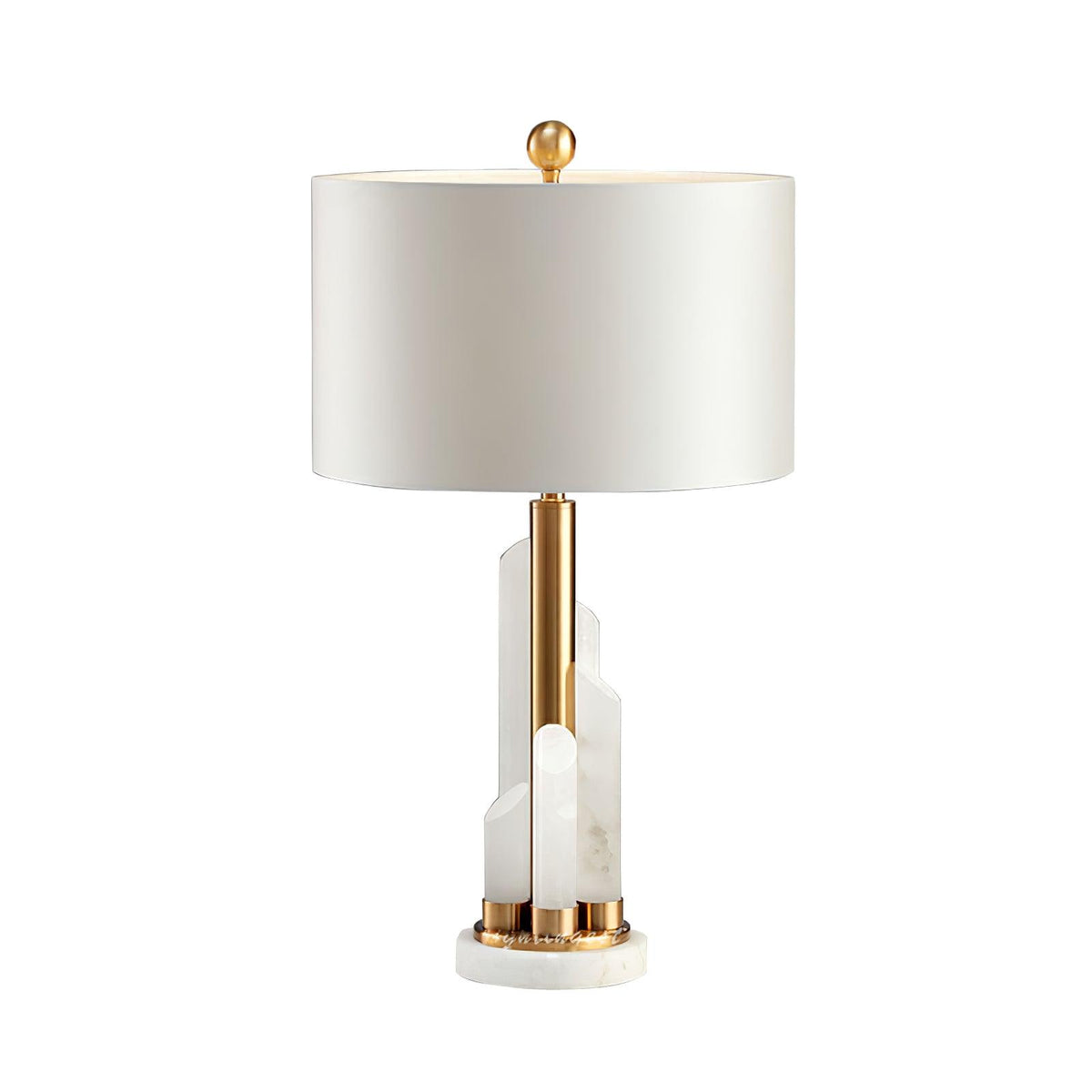 Olvenor Cylindrical Alabaster Table Lamp