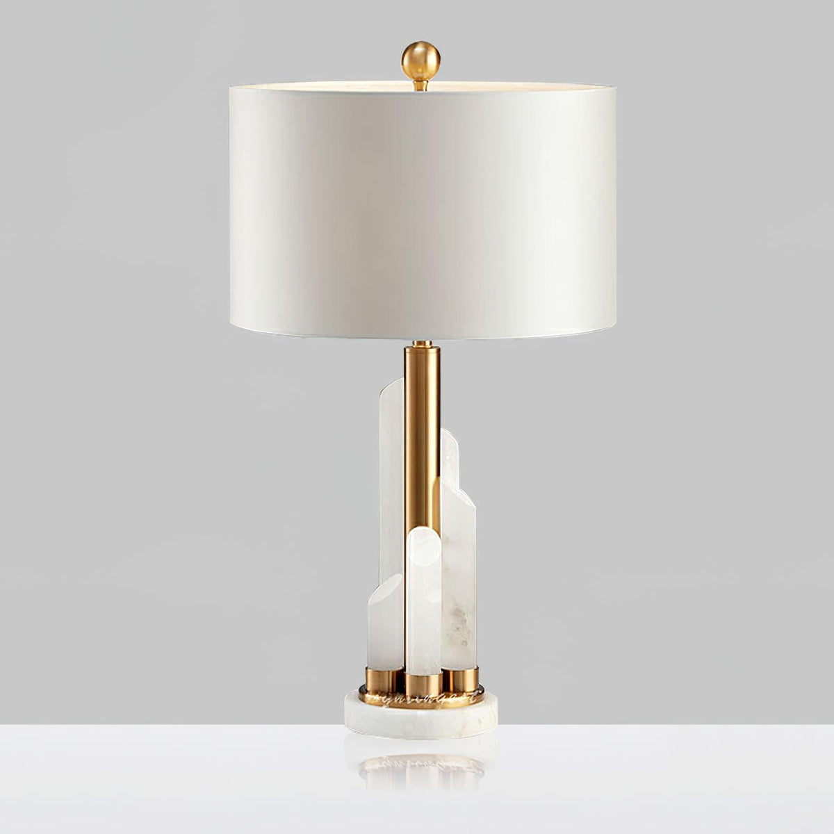 Olvenor Cylindrical Alabaster Table Lamp