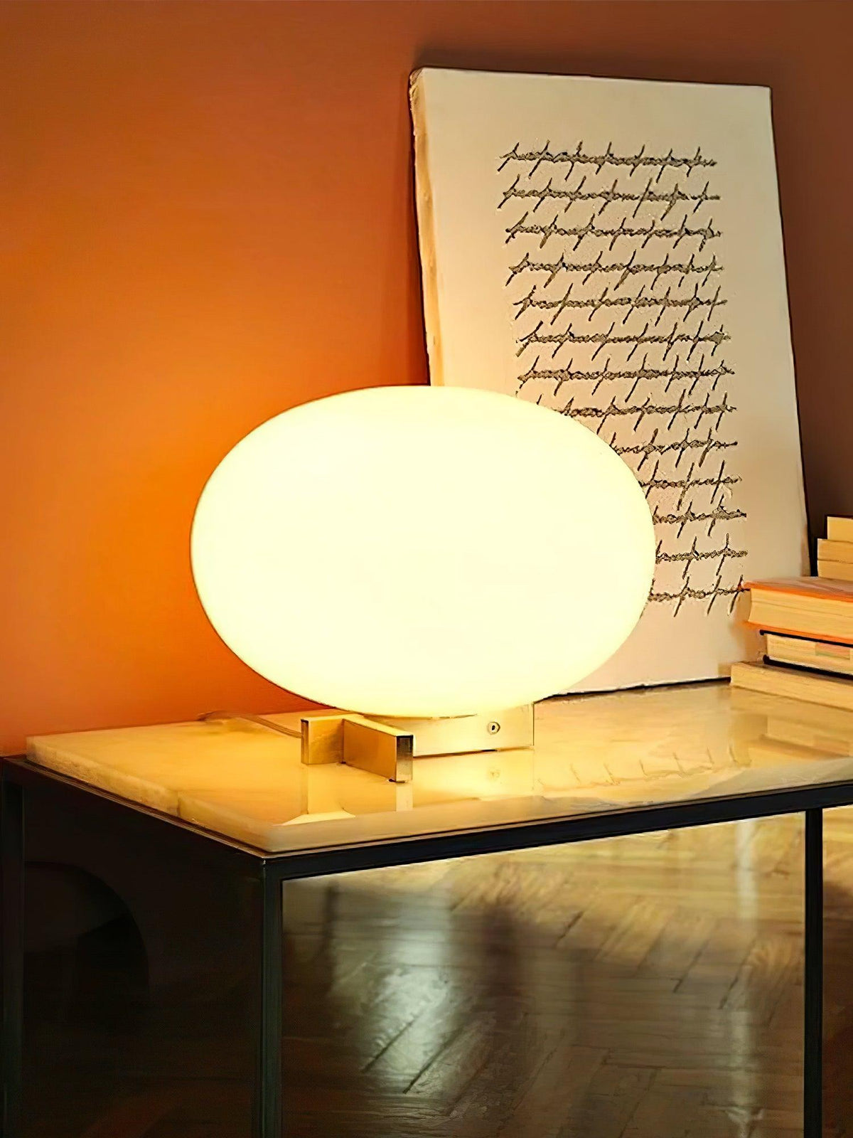 Golvin orbital bordlampe i kugleform