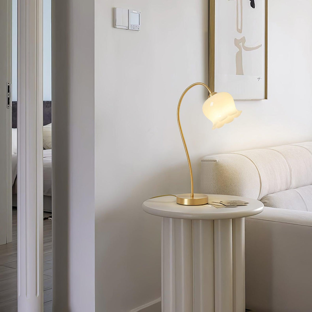 Calvor vintagebordslampa i mässing