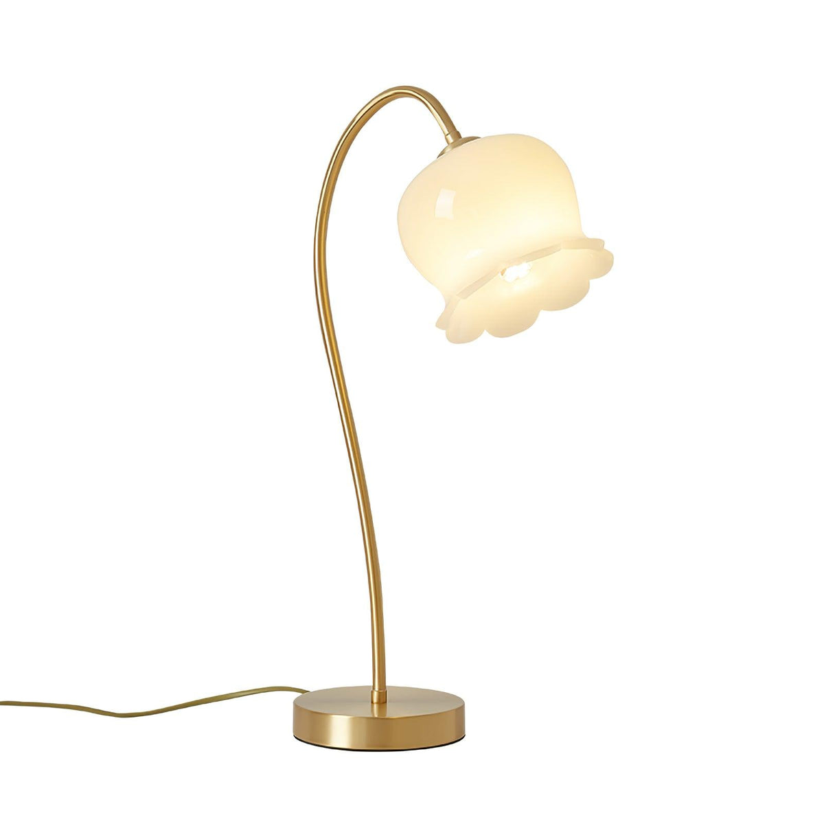 Calvor vintagebordslampa i mässing