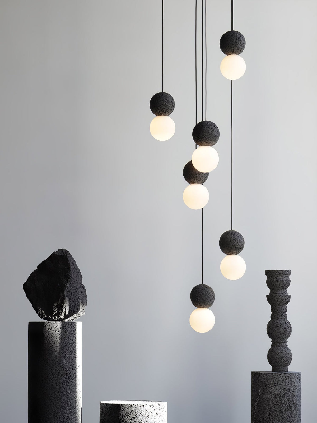 Joss minimalistisk pendellampe i cement