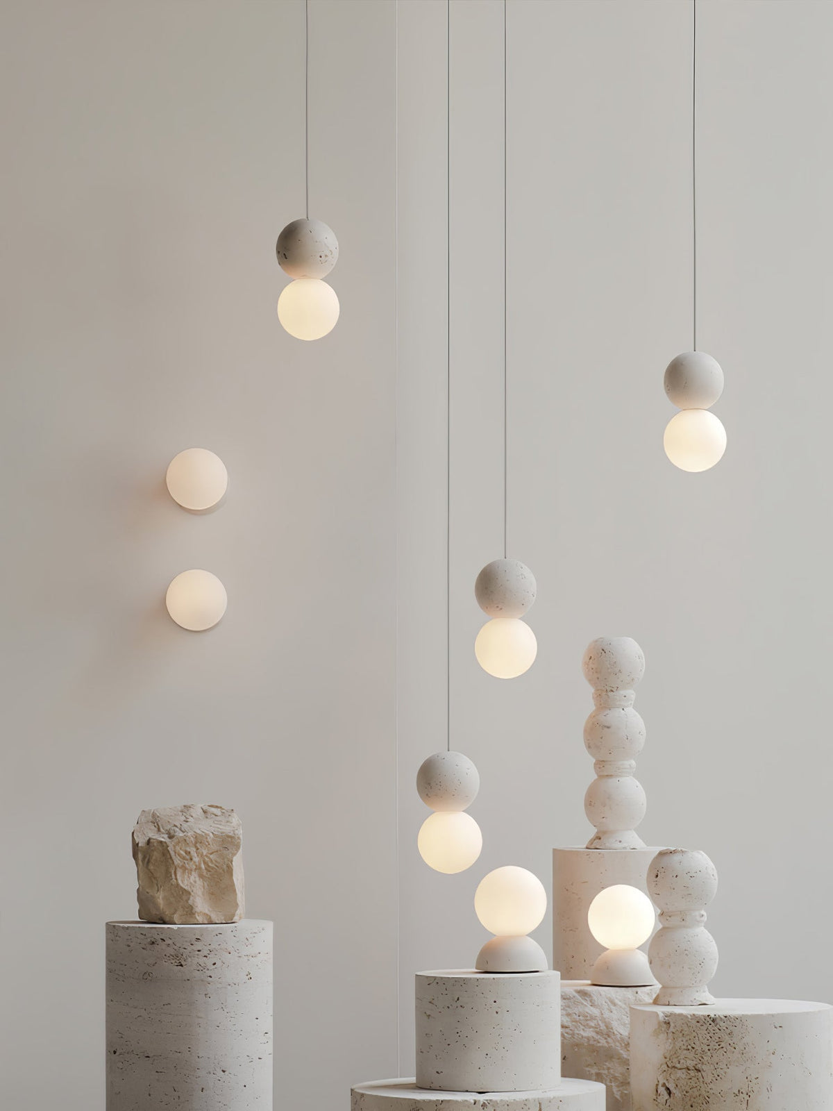 Joss minimalistisk pendellampe i cement