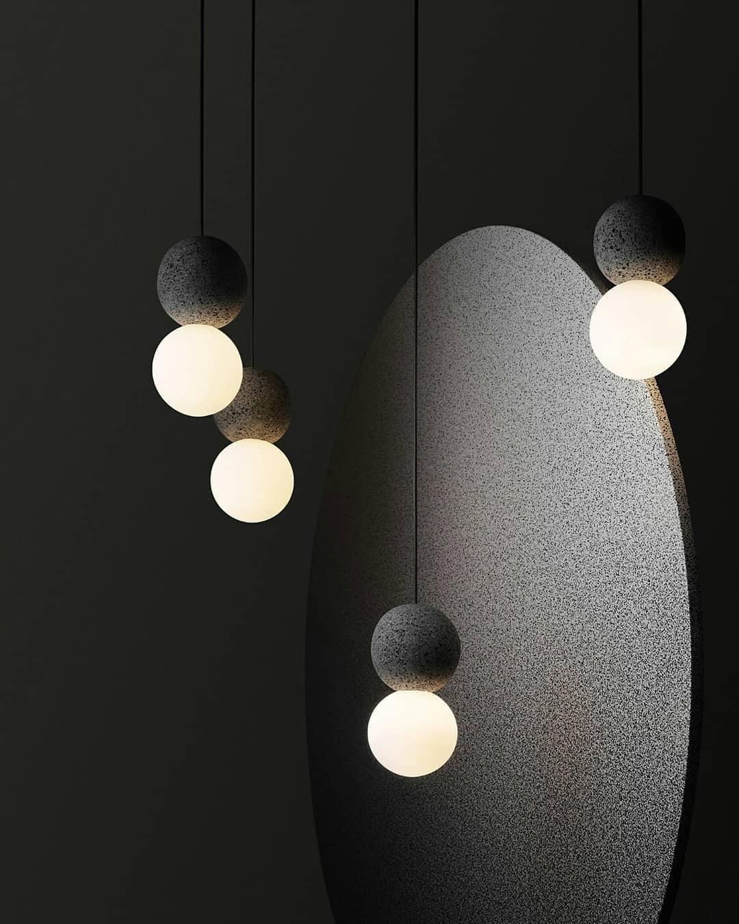 Joss minimalistisk pendellampe i cement