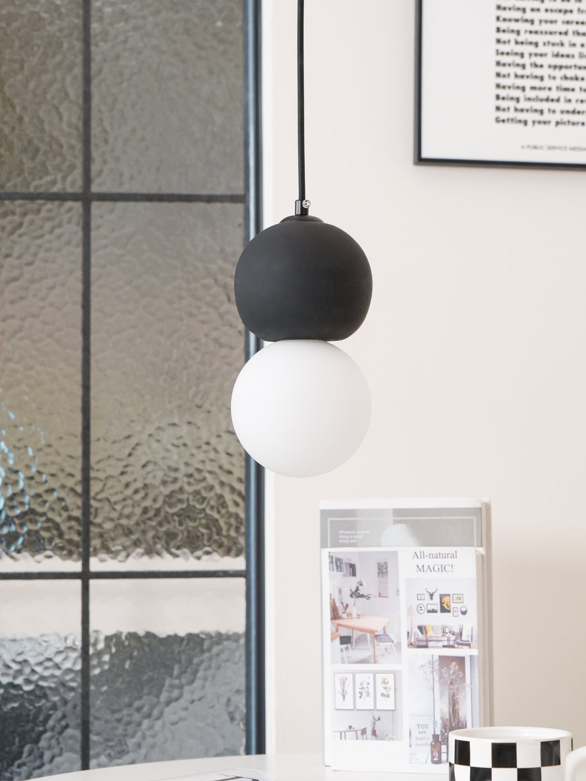 Joss minimalistisk pendellampe i cement