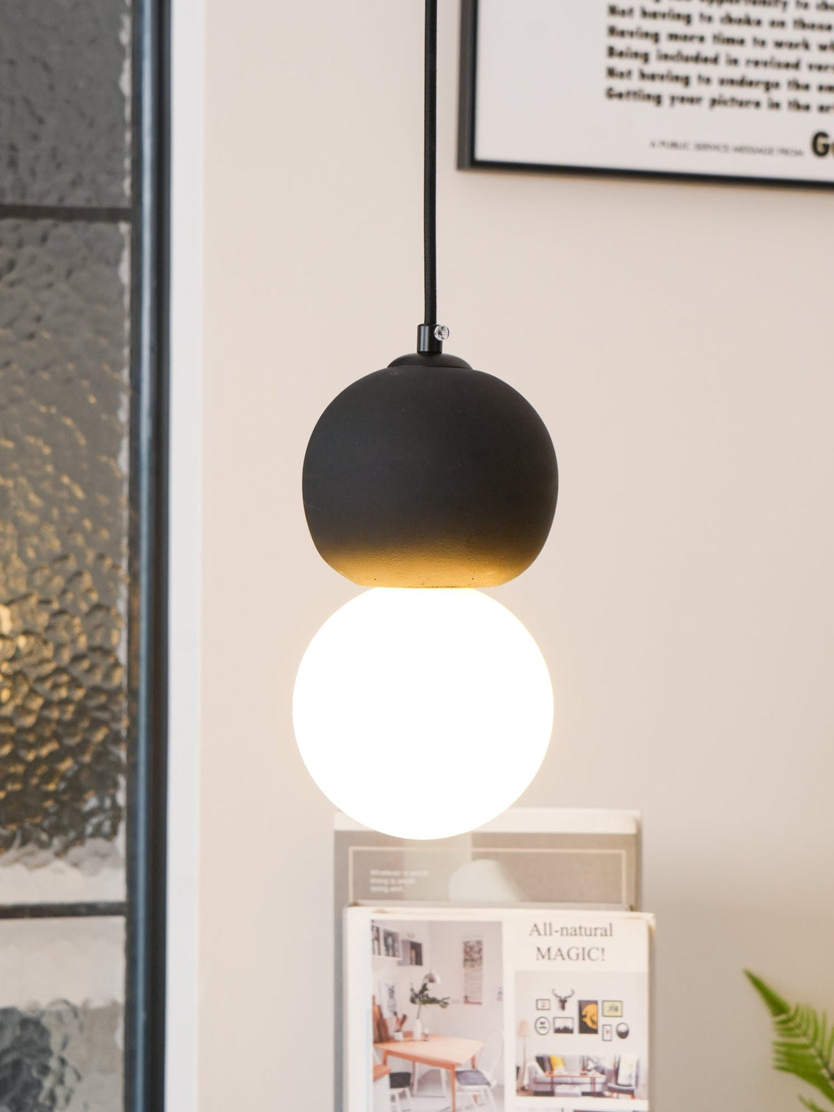 Joss minimalistisk pendellampe i cement