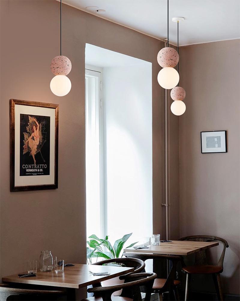 Joss minimalistisk pendellampe i cement