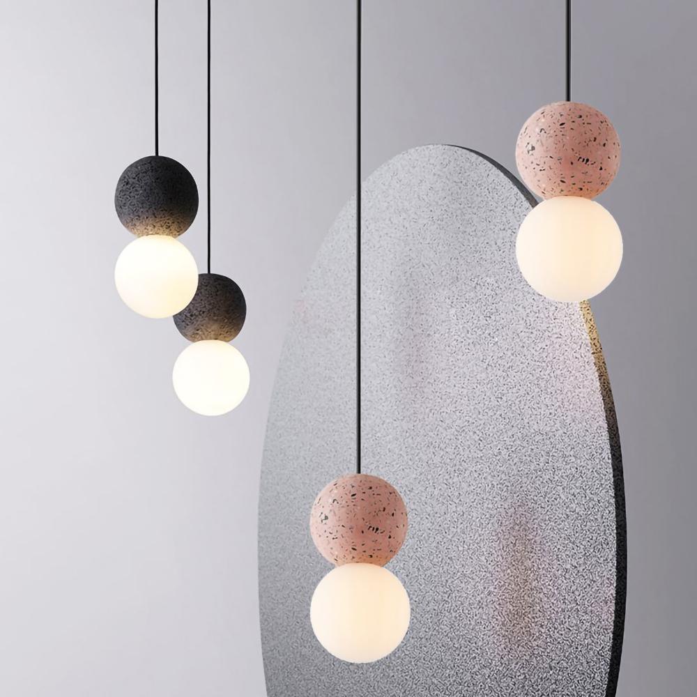 Joss minimalistisk pendellampe i cement