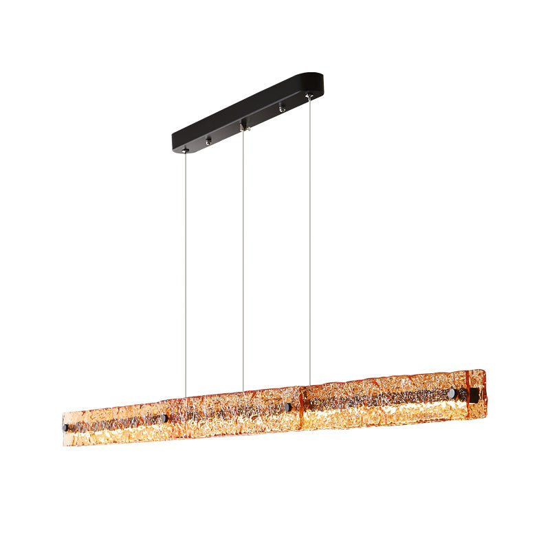 Avnorira modern minimalistisk linjär pendellampa i glas för köksö