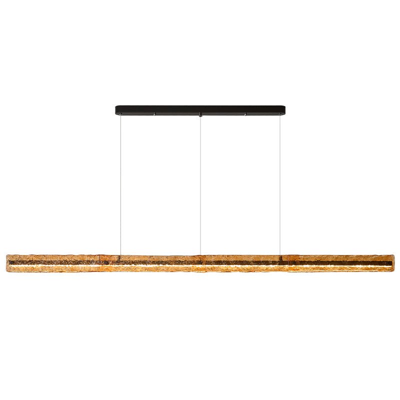 Avnorira modern minimalistisk linjär pendellampa i glas för köksö