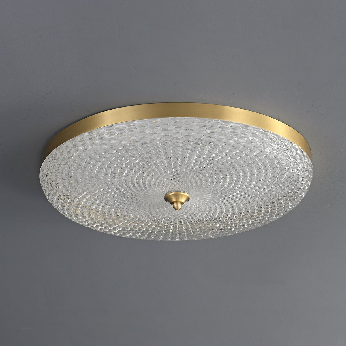 Orlena moderne minimalistisk loftlampe i messing og akryl