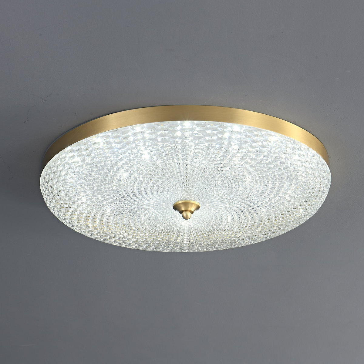 Orlena moderne minimalistisk loftlampe i messing og akryl