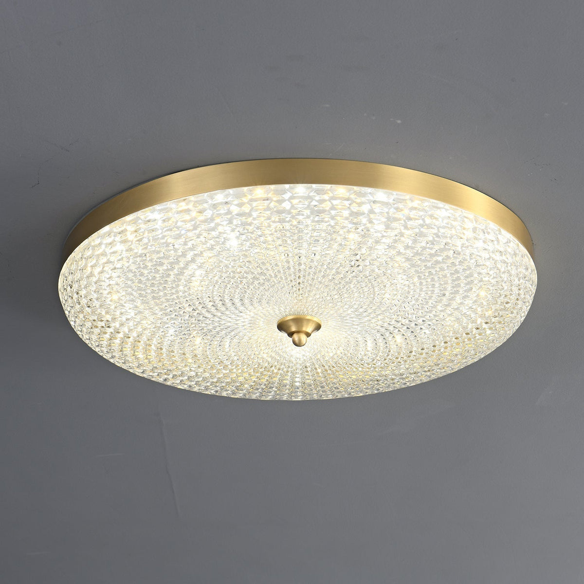 Orlena moderne minimalistisk loftlampe i messing og akryl