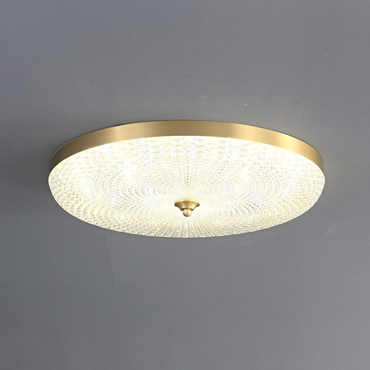 Orlena moderne minimalistisk loftlampe i messing og akryl