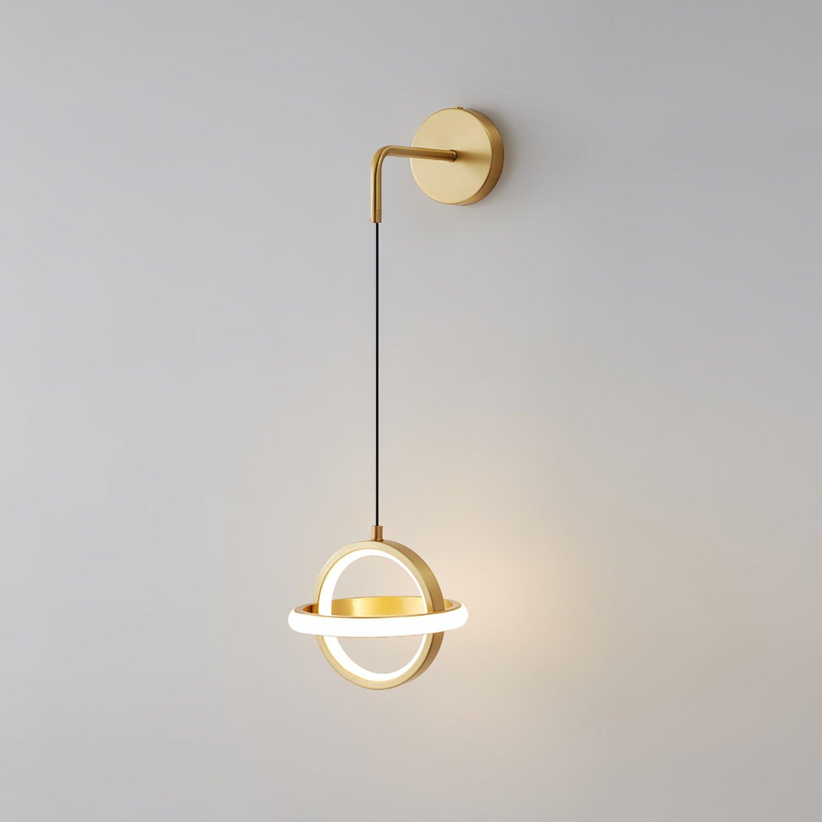 Aplique de parede oval Vivianne moderno e minimalista em latão