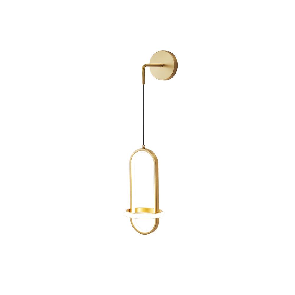 Aplique de parede oval Vivianne moderno e minimalista em latão