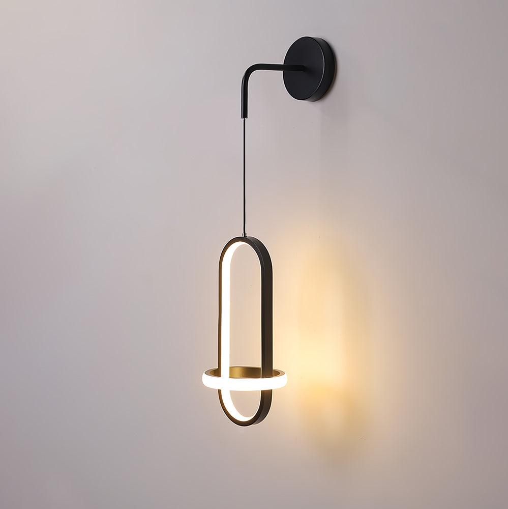 Aplique de parede oval Vivianne moderno e minimalista em latão