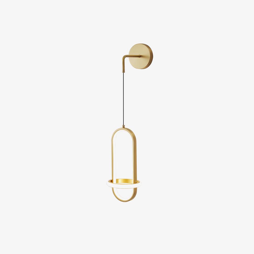 Aplique de parede oval Vivianne moderno e minimalista em latão