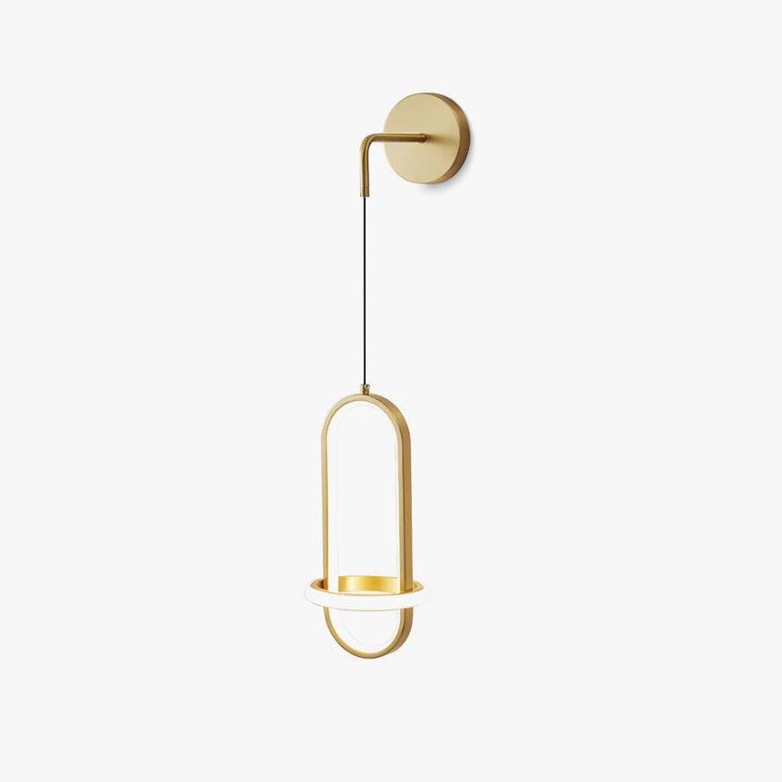 Aplique de parede oval Vivianne moderno e minimalista em latão