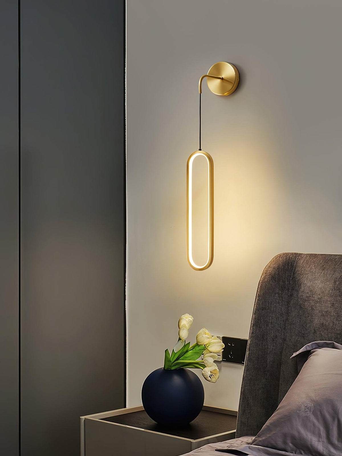 Candeeiro de parede LED em latão Solisenne Aven
