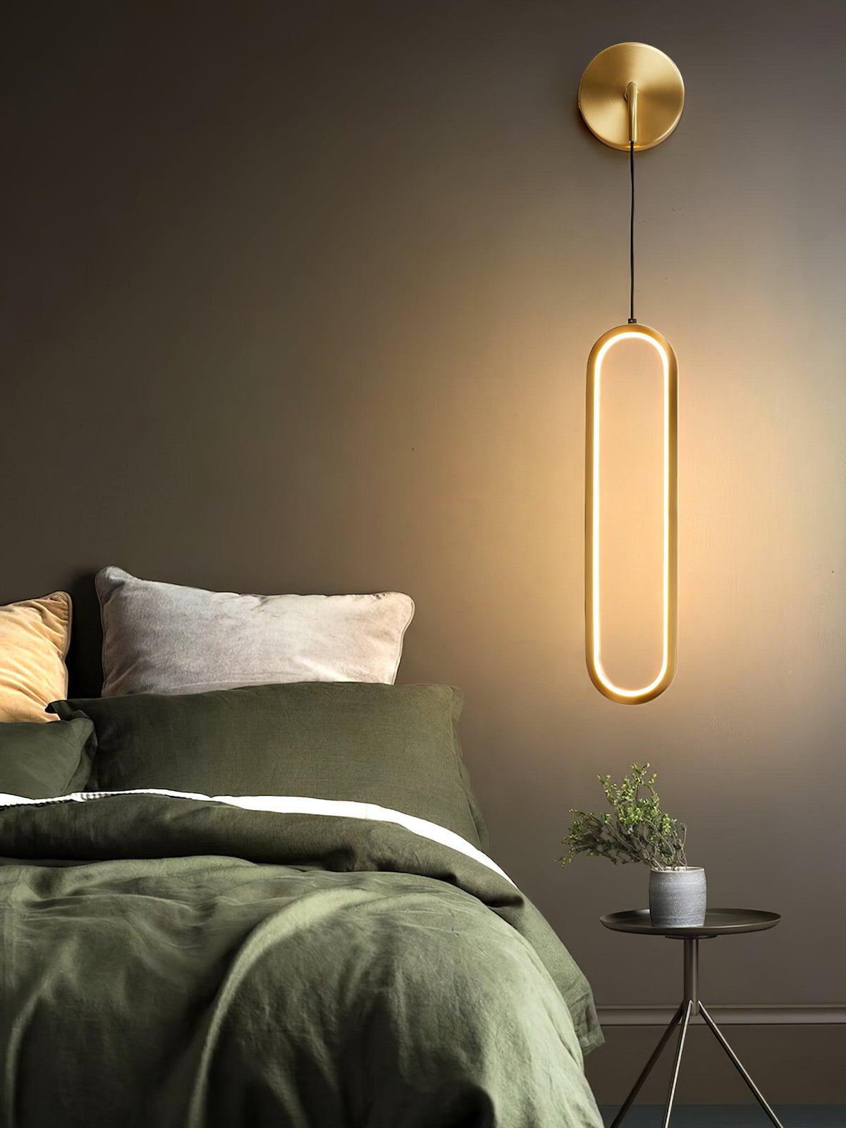 Candeeiro de parede LED em latão Solisenne Aven
