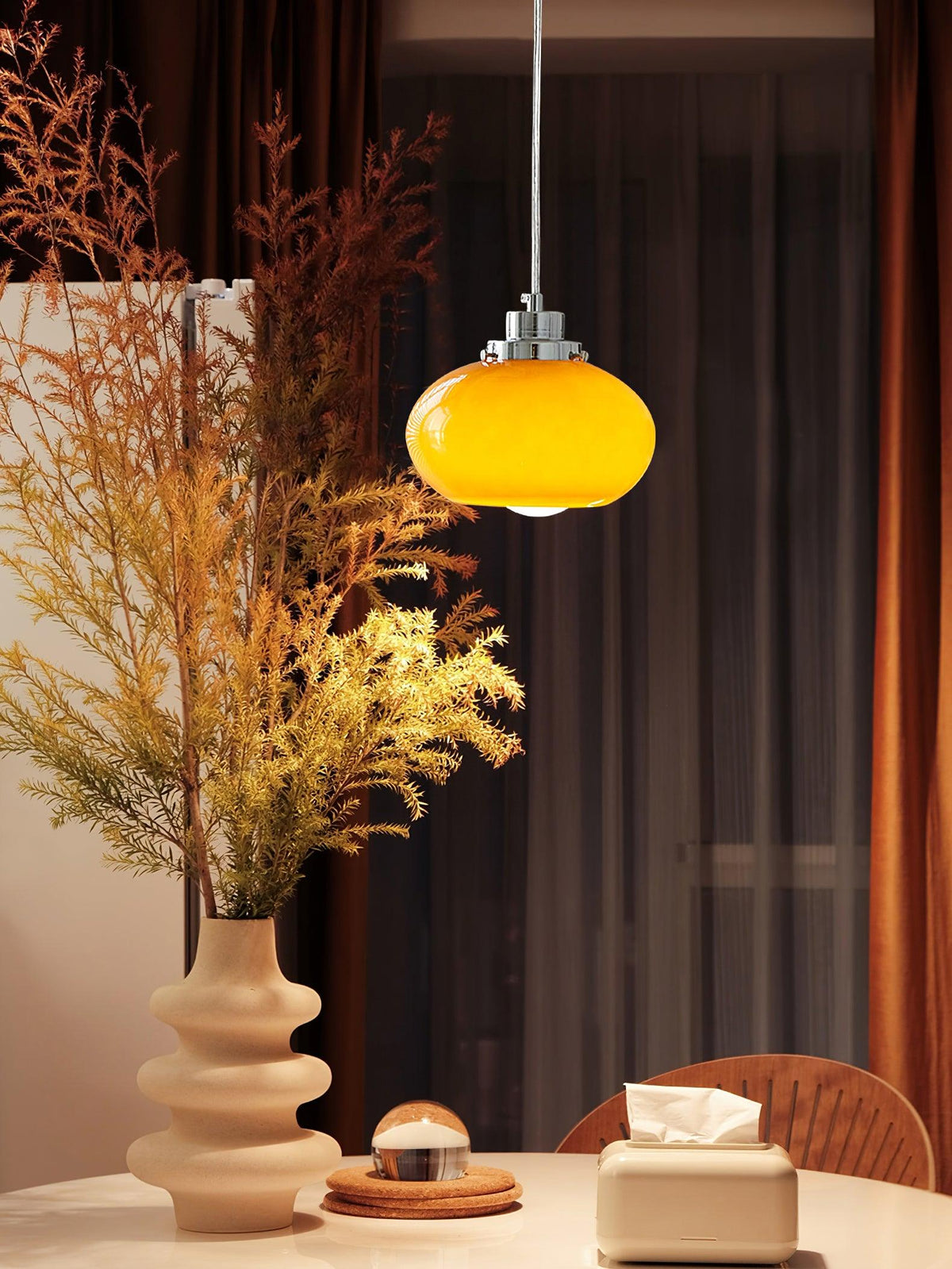 Tavira retro-pendellampe i glas