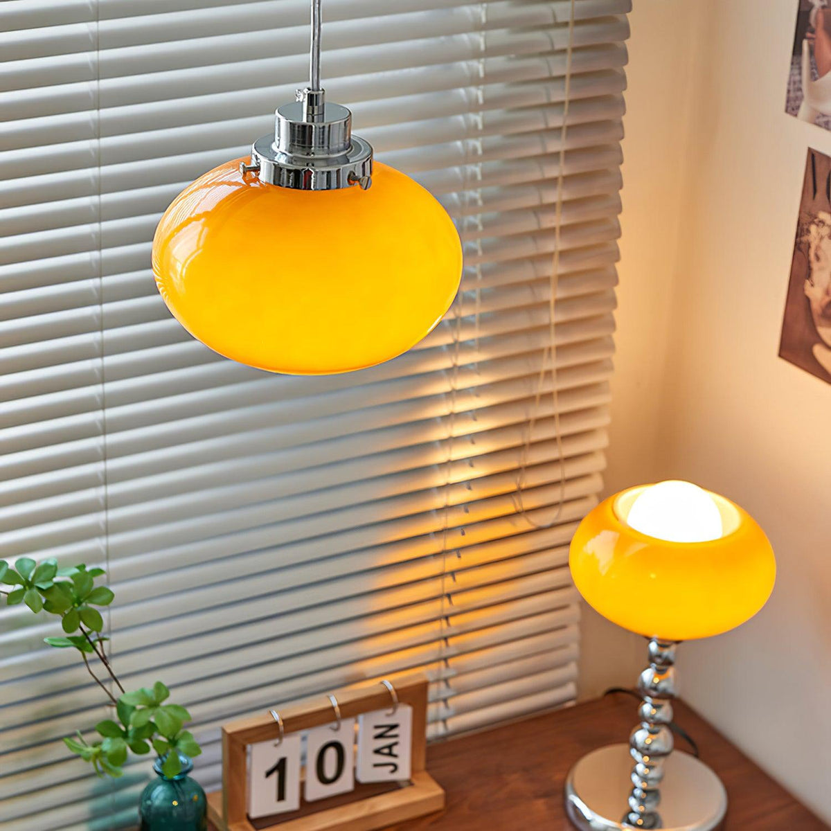 Tavira retro-pendellampe i glas