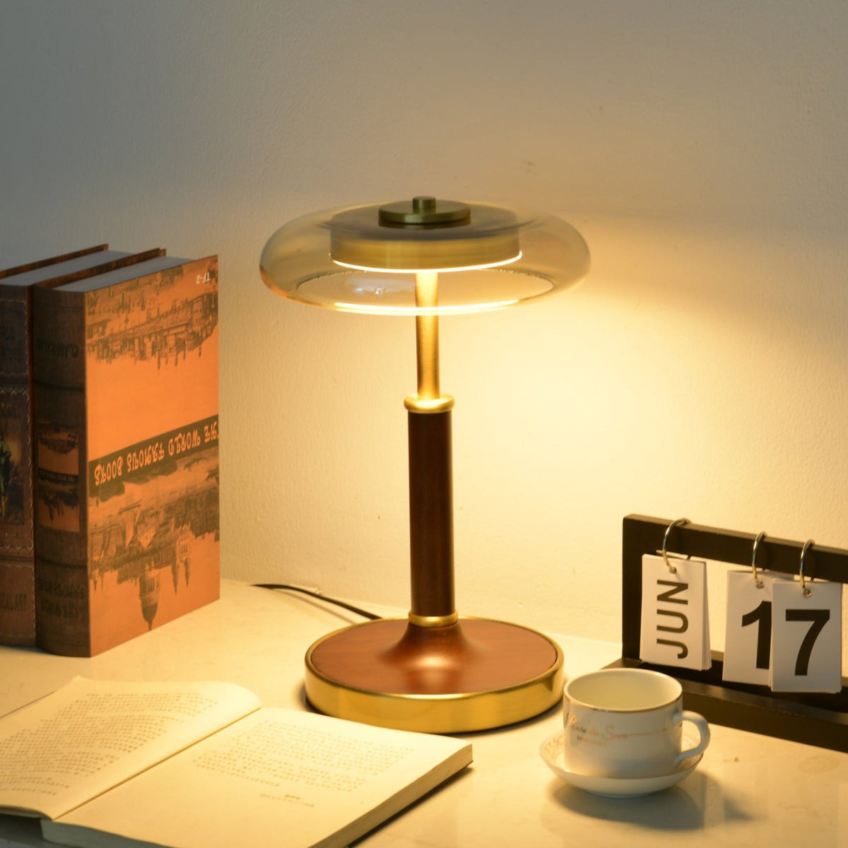 Layla vintagebordlampe i glas