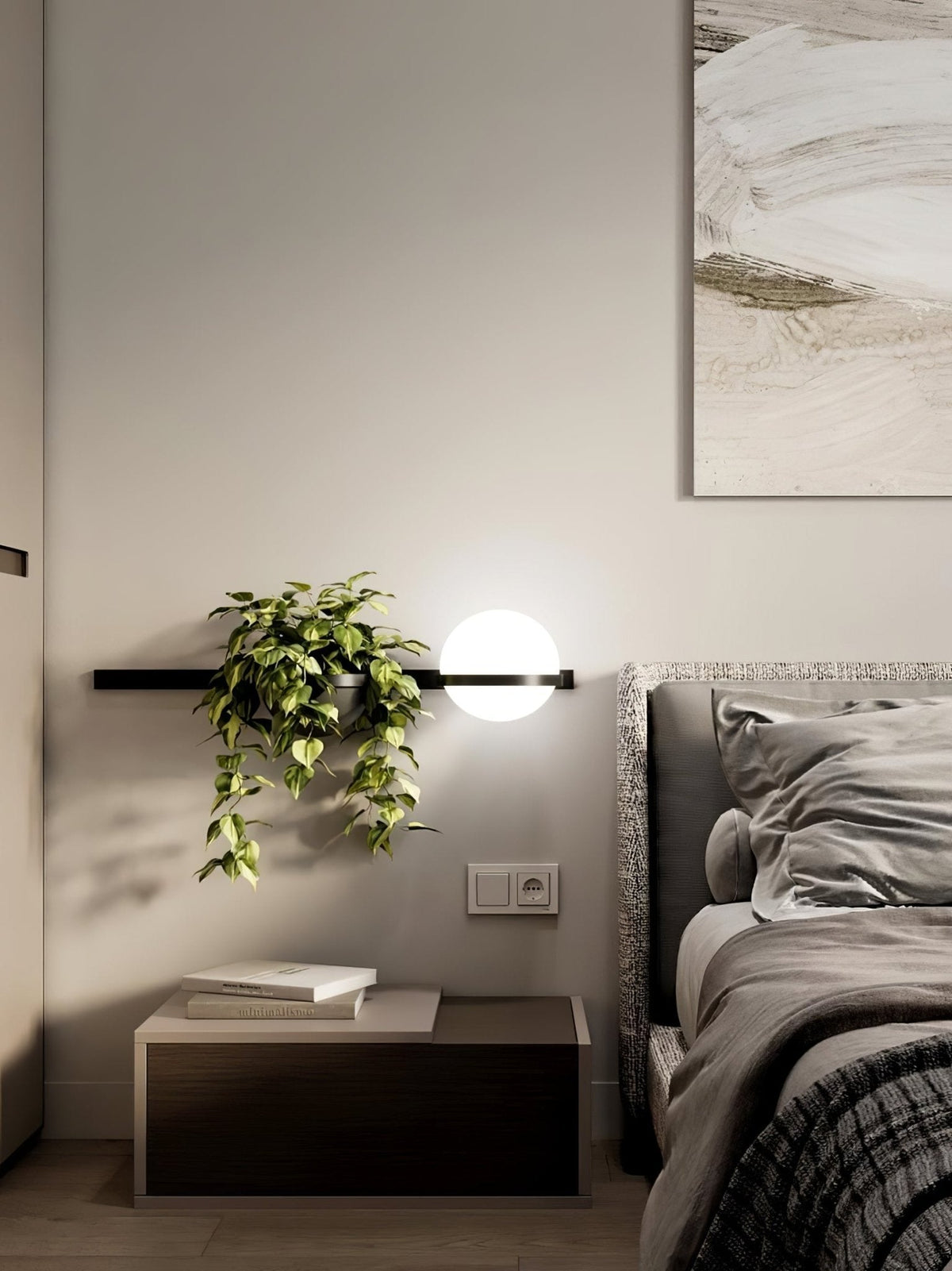 Modern minimalistisk vägglampa Elmarisra