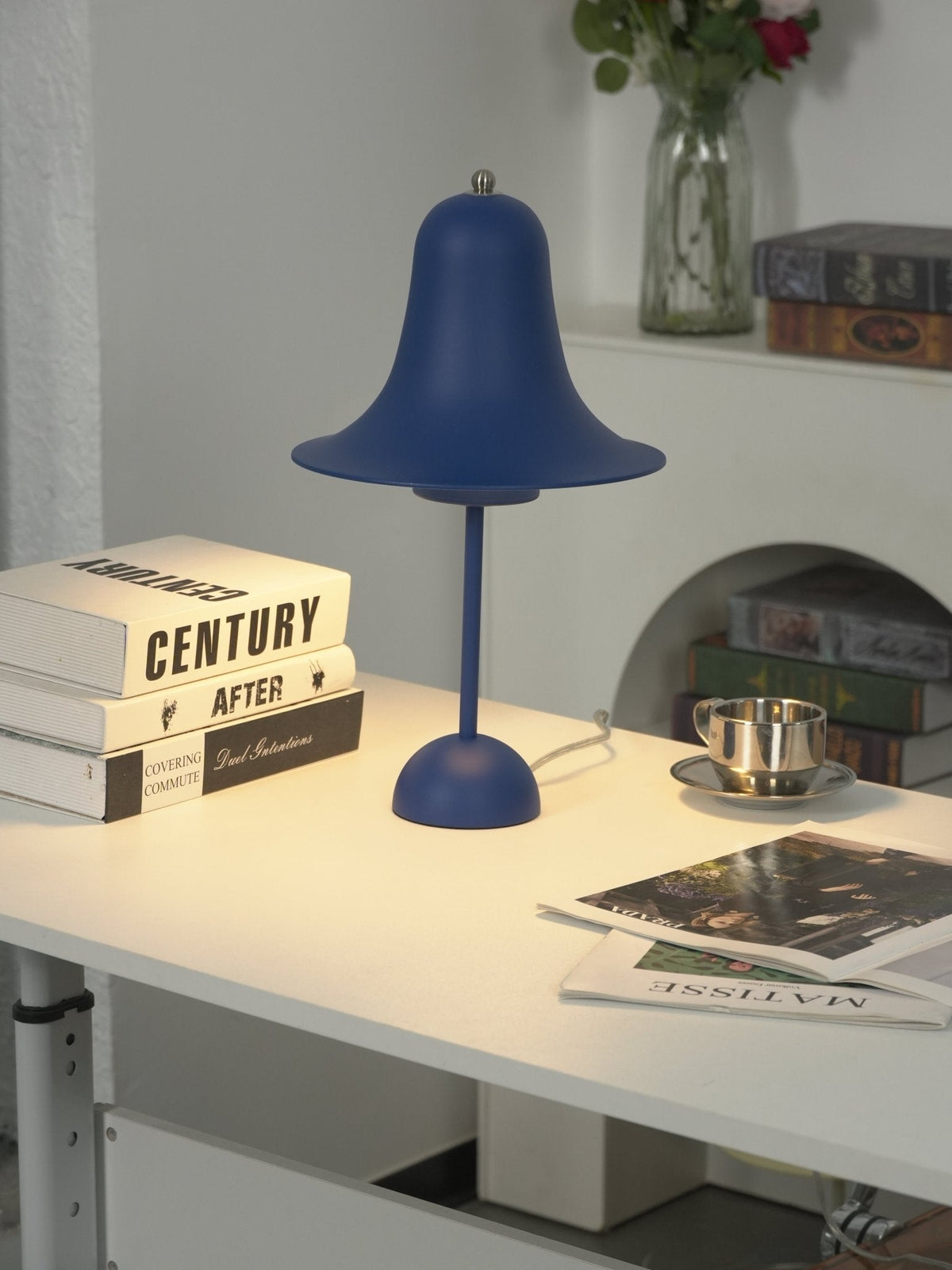 Pantop-klokkeformet bordlampe