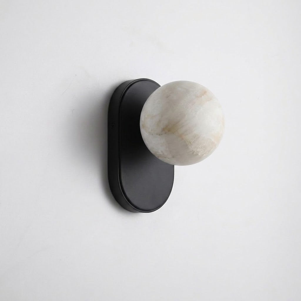 Aplique de parede Hensford Orb em alabastro