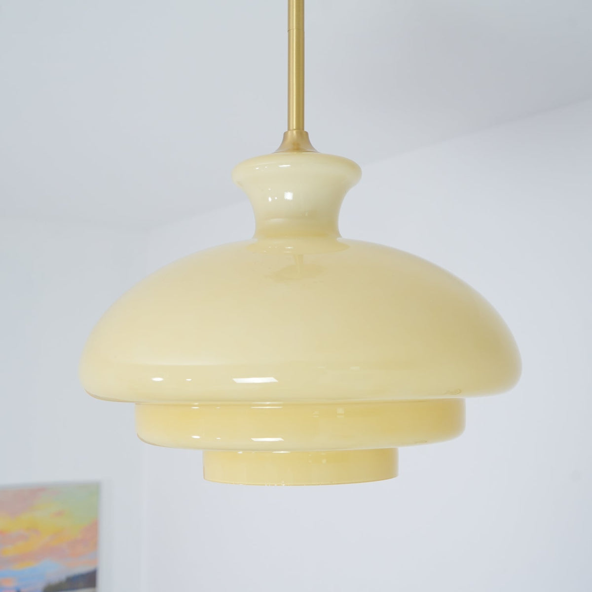 Sunbeam nútímalegur glerhengilampi