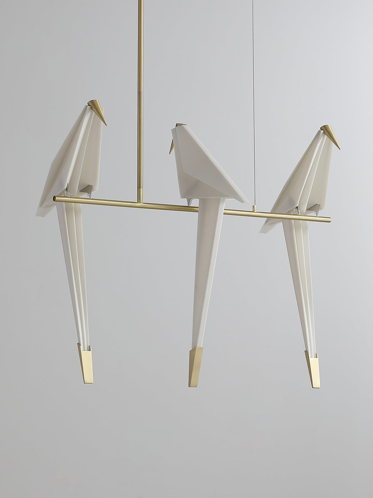 Candeeiro de teto LED escultural com pássaro grou de papel Lunuian