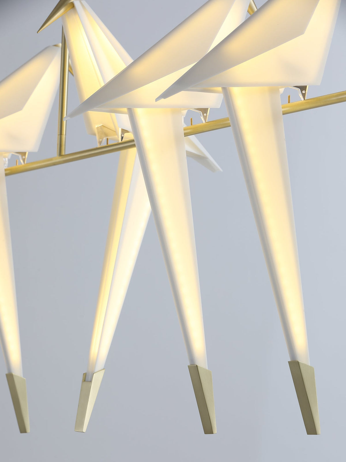 Candeeiro de teto LED escultural com pássaro grou de papel Lunuian