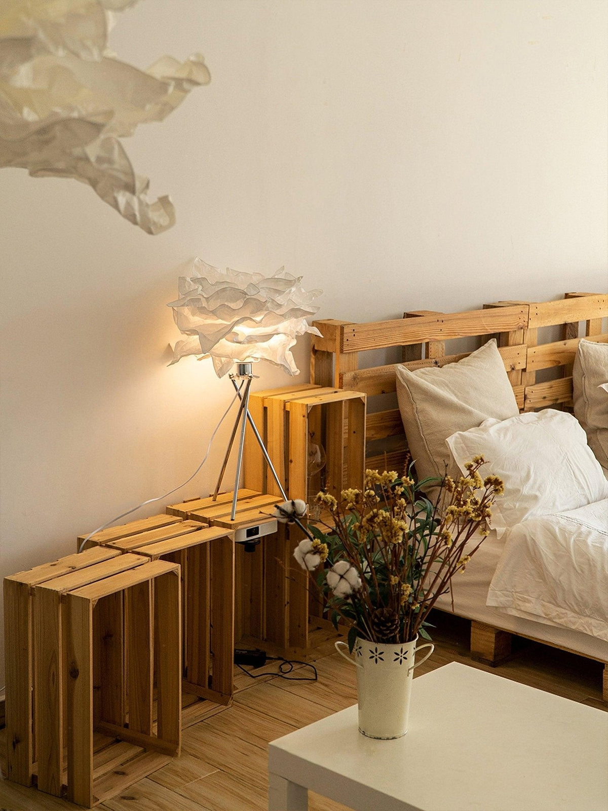peony modern bordslampa i papper