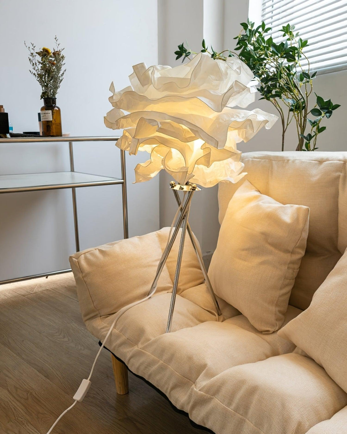 peony modern bordslampa i papper